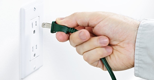 plugging into outlet